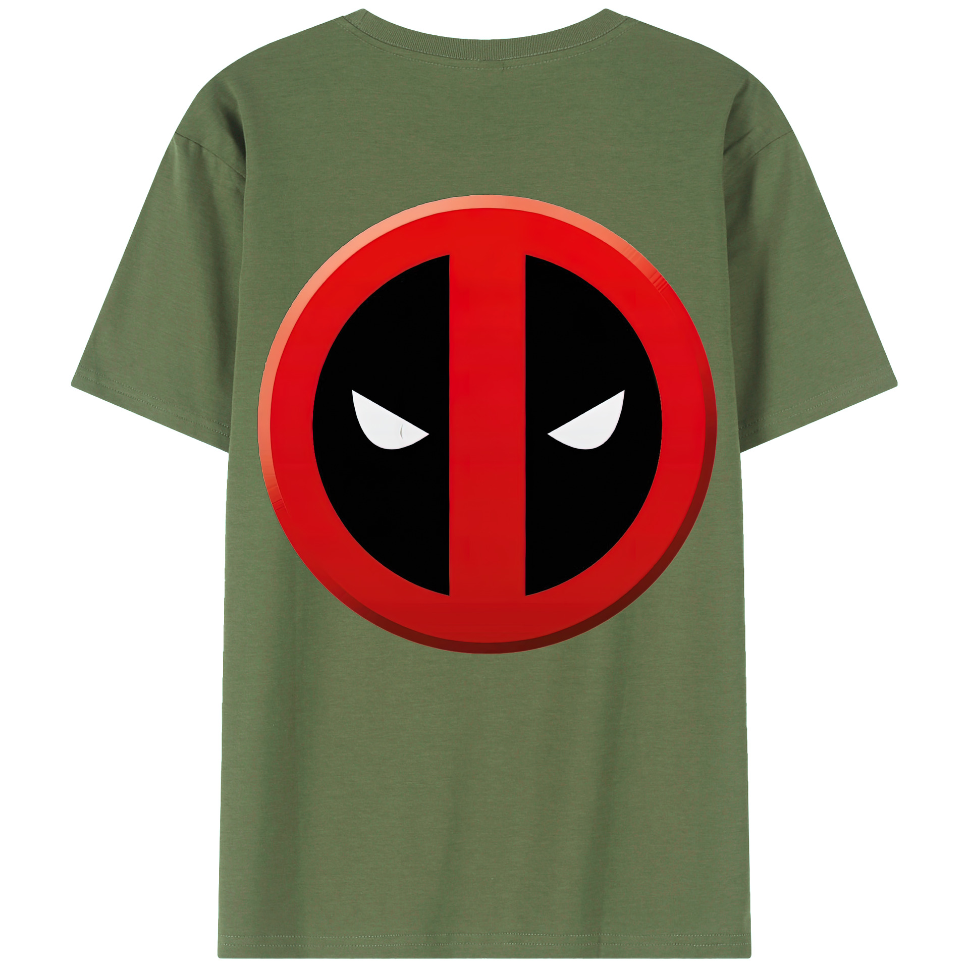 （画像用） Deadpool デッドプール 綿100％ メンズ半袖Tシャツ（バックプリント） 通気性